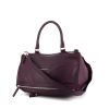 Givenchy Pandora shoulder bag in purple Raisin grained leather - 00pp thumbnail