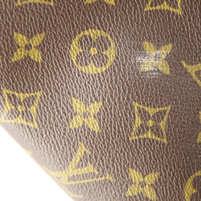 Borsa da viaggio Louis Vuitton modello grande in tela monogram e pelle naturale - Detail D4