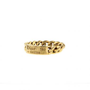 Anello flessibile Dior Gourmette modello piccolo in oro giallo