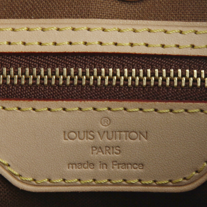Sac à main Louis Vuitton Batignolles en toile monogram et cuir naturel - Detail D3