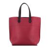 Fendi shopping bag in raspberry pink and anthracite grey leather - 360 thumbnail