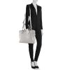 Fendi briefcase in black and white leather - Detail D2 thumbnail