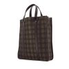 Fendi shopping bag in brown and black canvas and brown leather - 00pp thumbnail