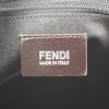 Shopping bag Fendi in tela marrone e nera con motivo a quadretti e pelle marrone - Detail D4 thumbnail