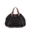 Chanel Portobello shopping bag in black, brown and burgundy quilted leather - 360 thumbnail