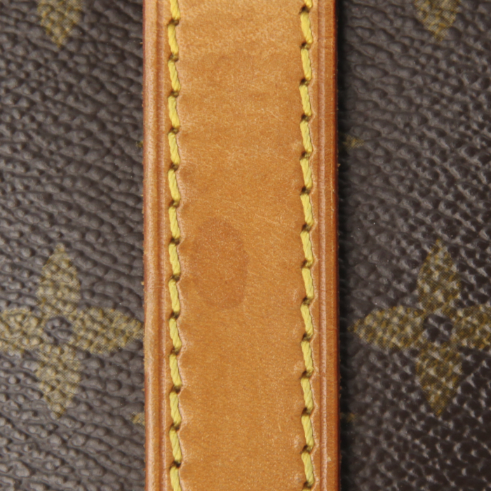 Bolso zurrón Louis Vuitton Chantilly en lona Monogram y cuero natural - Detail D4