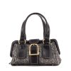 Celine handbag in black and white tweed and black leather - 360 thumbnail