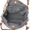 Celine handbag in blue denim and dark brown leather - Detail D2 thumbnail