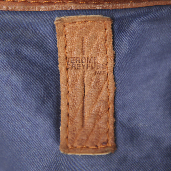 Borsa Jerome Dreyfuss in pelle marrone - Detail D3