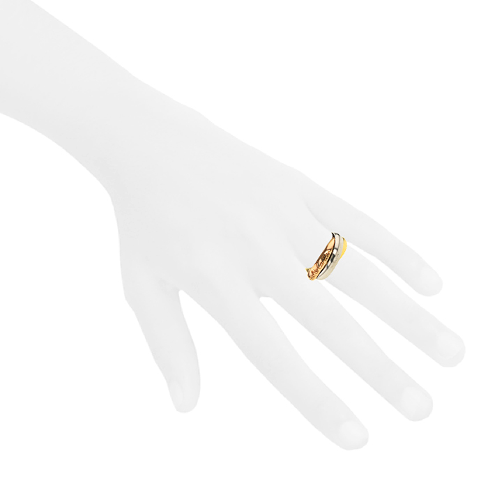Sortija Cartier Trinity modelo mediano en oro amarillo,  oro rosa y oro blanco - Detail D1