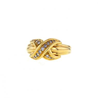 Sortija Tiffany 
Co en oro amarillo y diamantes