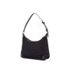 Louis Vuitton Boulogne handbag in black satin and black leather - 00pp thumbnail