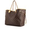 Louis Vuitton Neverfull large model shopping bag in monogram canvas and natural leather - 00pp thumbnail