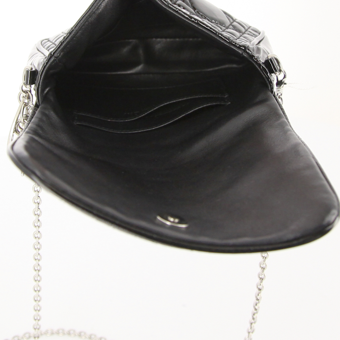 Sac bandoulière Dior Cannage en cuir vernis matelassé - Detail D2