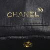 Chanel Vintage shoulder bag in navy blue and white quilted leather - Detail D3 thumbnail