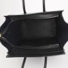 Celine Luggage Mini handbag in black and blue leather and blue suede - Detail D2 thumbnail