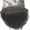 Mochila Saint Laurent en lona plateada y cuero negro - Detail D3 thumbnail
