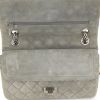 Chanel 2.55 shoulder bag in grey quilted suede - Detail D5 thumbnail