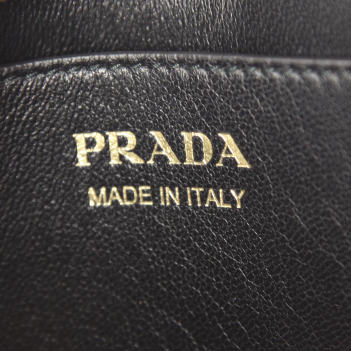 Borsa a tracolla Prada Esplanade in pelle saffiano nera - Detail D3