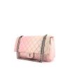 Borsa a tracolla Chanel 2.55 Maxi in pelle trapuntata rosa e beige - 00pp thumbnail