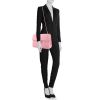 Chanel Timeless handbag in pink jersey canvas - Detail D1 thumbnail
