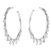 Dior Coquine large model hoop earrings in white gold and diamonds - 00pp thumbnail