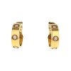 Cartier Love earrings in yellow gold and diamonds - 00pp thumbnail