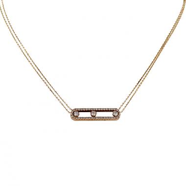 Messika Move necklace in pink gold and diamonds