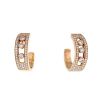 Messika Move hoop earrings in pink gold and diamonds - 00pp thumbnail