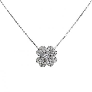 Collier Van Cleef & Arpels Cosmos moyen modèle en or blanc et diamants