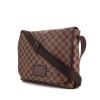 Louis Vuitton Brooklyn shoulder bag in ebene damier canvas and brown leather - 00pp thumbnail
