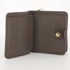 Billetera Louis Vuitton en lona a cuadros y cuero marrón - Detail D2 thumbnail