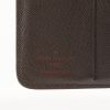 Louis Vuitton wallet in damier canvas and brown leather - Detail D3 thumbnail