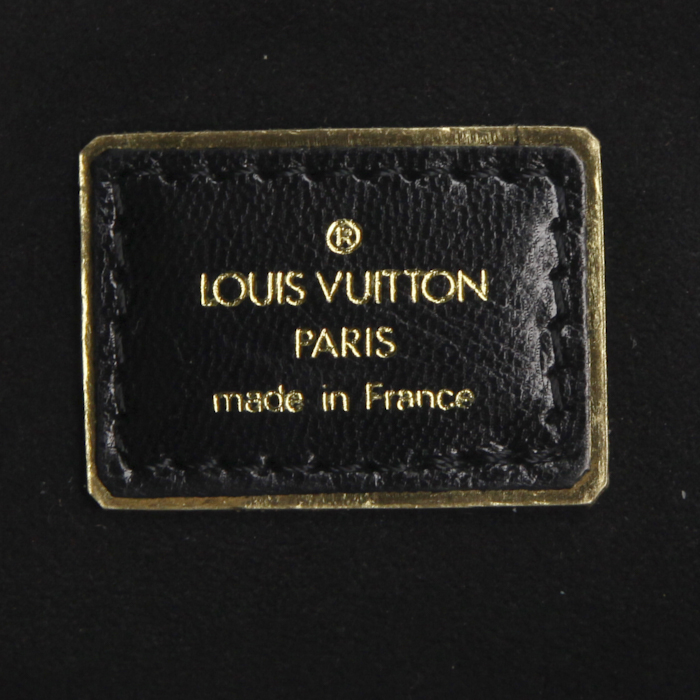 Louis Vuitton handbag in monogram canvas and gold leather and python - Detail D4