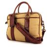Ralph Lauren briefcase in beige canvas and brown leather - 00pp thumbnail