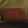 Porte-documents Ralph Lauren en toile beige et cuir marron - Detail D3 thumbnail