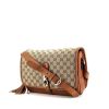 Gucci shoulder bag in beige monogram canvas and gold leather - 00pp thumbnail