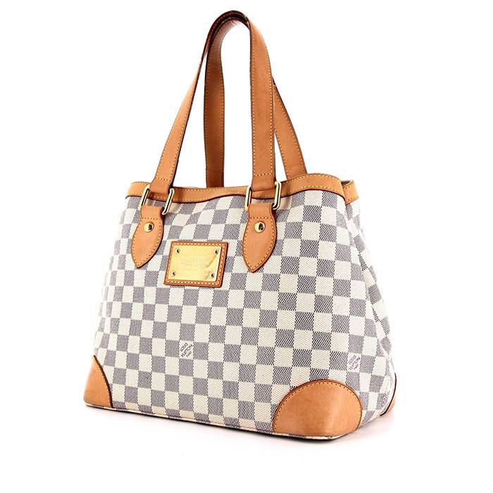 sac cabas louis vuitton hampstead en toile damier azur et cuir