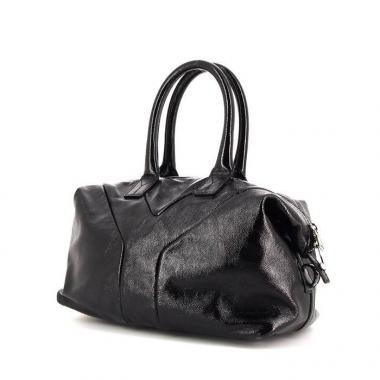 Borsa Yves Saint Laurent Easy modello piccolo in pelle verniciata nera