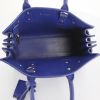Saint Laurent small model shoulder bag in electric blue grained leather - Detail D3 thumbnail