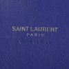 Saint Laurent small model shoulder bag in electric blue grained leather - Detail D4 thumbnail