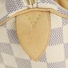 Louis Vuitton Speedy 25 cm handbag in azur damier canvas and natural leather - Detail D3 thumbnail