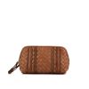 Bottega Veneta pouch in brown braided leather - 360 thumbnail