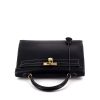 Hermes Kelly 35 cm handbag in black epsom leather - 360 Front thumbnail