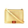 Chanel Boy shoulder bag in gold leather - 360 thumbnail