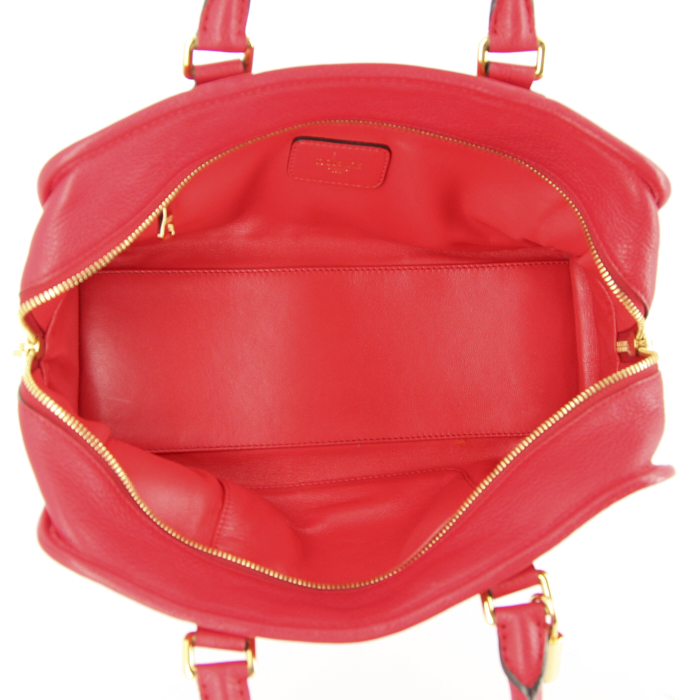Loewe handbag in red grained leather - Detail D2
