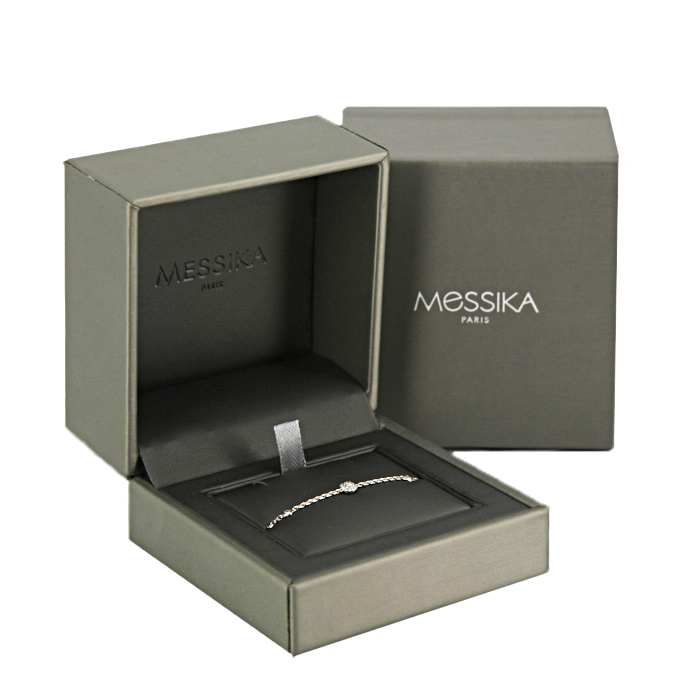 Brazalete Messika Mini Joy en oro blanco y diamantes