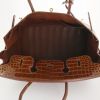 Hermes Birkin 35 cm handbag in brown porosus crocodile - Detail D2 thumbnail