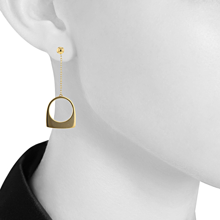 Pendientes colgantes Fred Success en oro amarillo