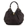 Louis Vuitton L handbag in chocolate brown mahina leather - 360 thumbnail